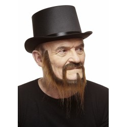 Long Squatter mustache and beard, brown 