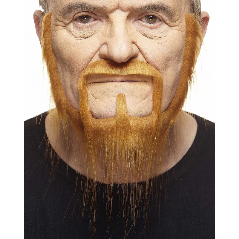 Mustache and beard, ginger