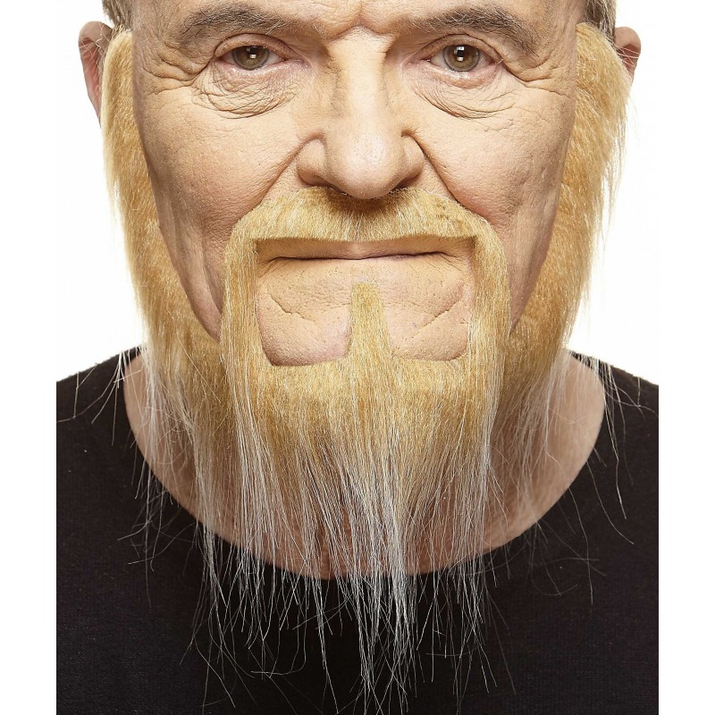 Mustache and beard, blond