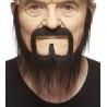 Long Squatter mustache and beard, black