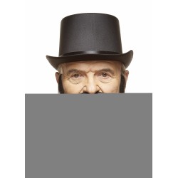 Long Squatter mustache and beard, black