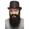 Lord mustache and beard, black