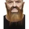 Mustache and beard, brown