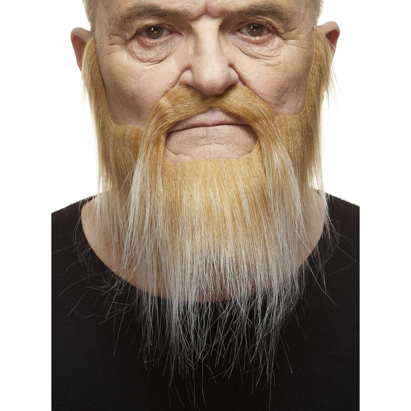 Mustache and beard, blond
