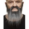 Hipster mustache and beard, salt and pepper