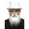 Hipster mustache and beard, white