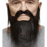 Mustache and beard, black