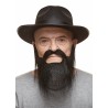 Mustache and beard, black