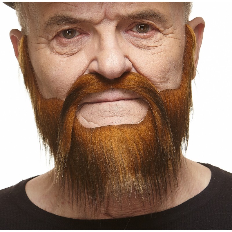 Mustache and beard, ginger