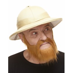 Mustache and beard, brown