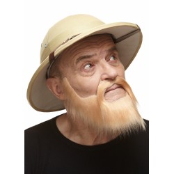 Mustache and beard, blond