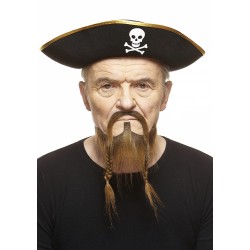 Pirate mustache and beard, brown