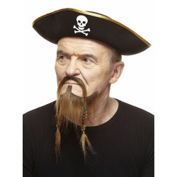 Pirate mustache and beard, brown