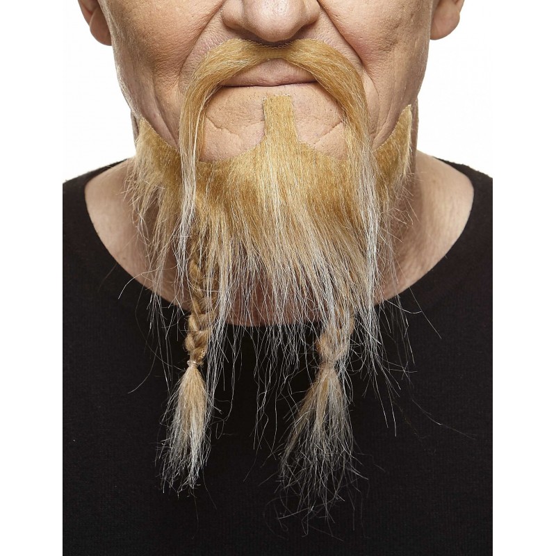 Mustache and beard, blond