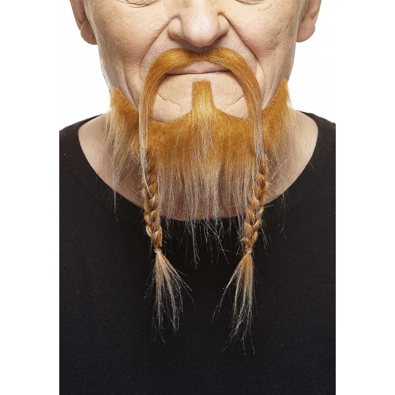 Mustache and beard, honey and white