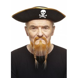 Mustache and beard, honey and white