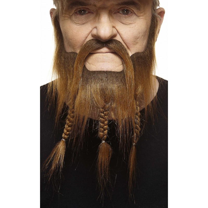 Captain mustache and beard, brown 