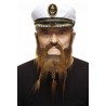 Captain mustache and beard, brown 