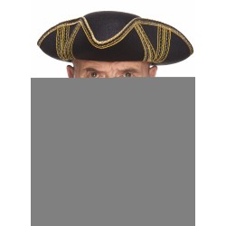 Captain mustache and beard, black 