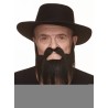 Captain mustache and beard, black 