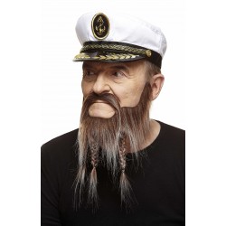 Mustache and beard, brown and gray