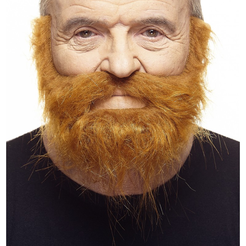 Mustache and beard, ginger