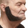 L Shaped sideburns, black