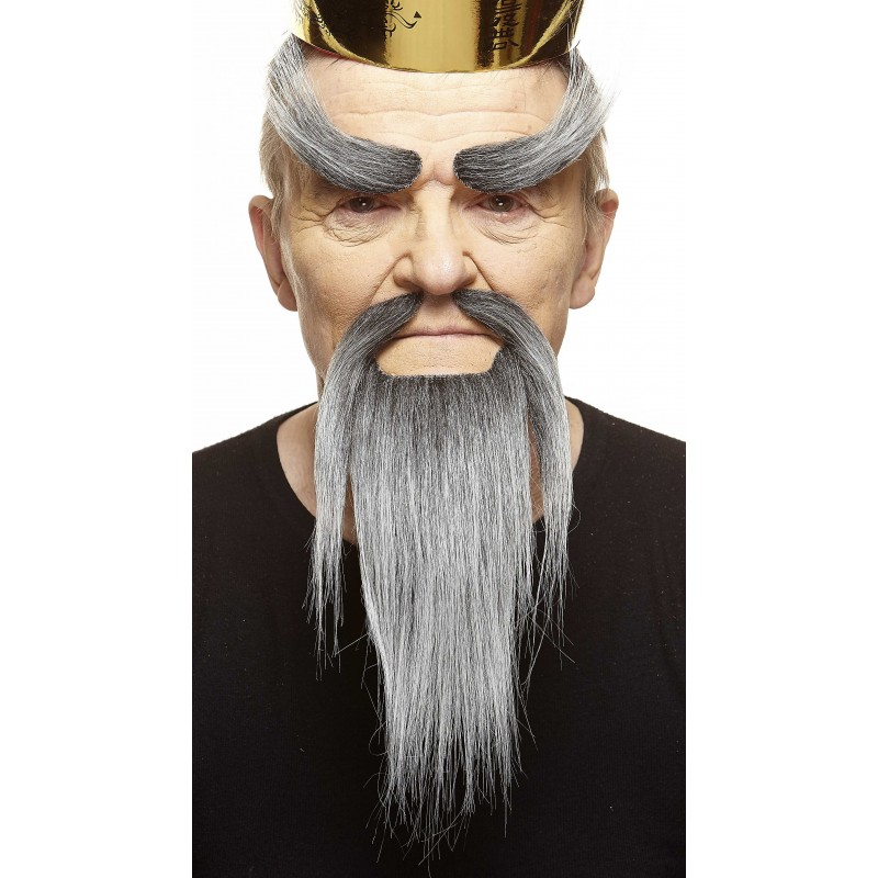 Mustache, beard and eyebrows, sald and papper