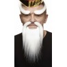 Shaolin Monk mustache, beard and eyebrowns, white 