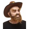 Mustache, beard and eyebrows, brown