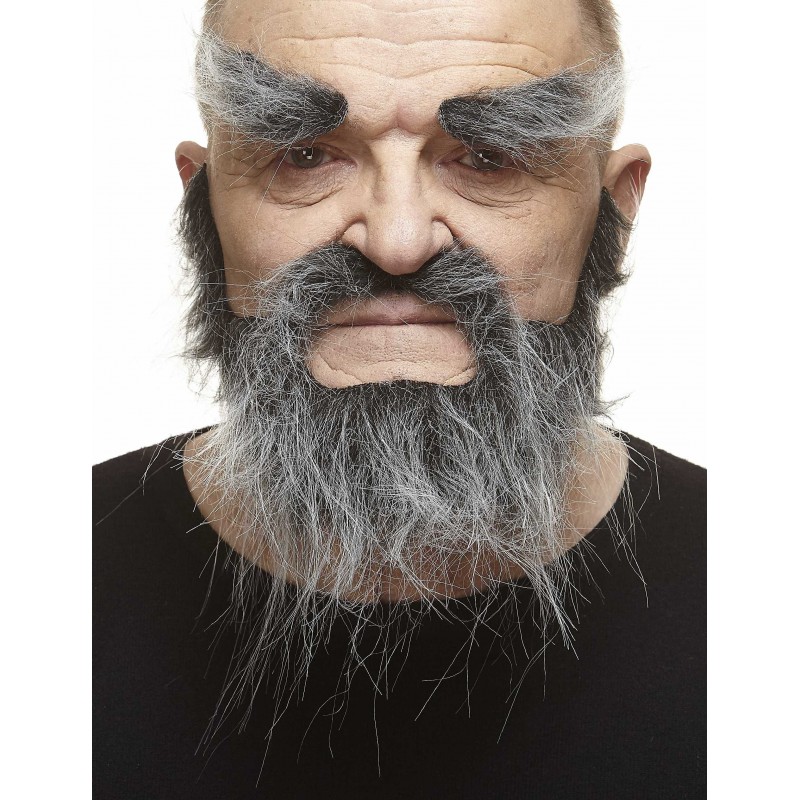 Mustache, beard and eyebrows, sald and papper