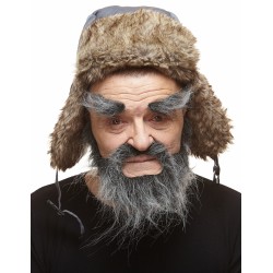 Mustache, beard and eyebrows, sald and papper