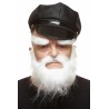 Mustache, beard and eyebrows, white
