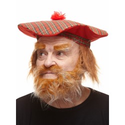 Mustache, beard and eyebrows, honey and white