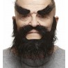 Mustache, beard and eyebrows, black