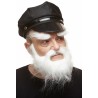 Mustache, beard and eyebrows, white