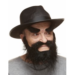 Mustache, beard and eyebrows, black