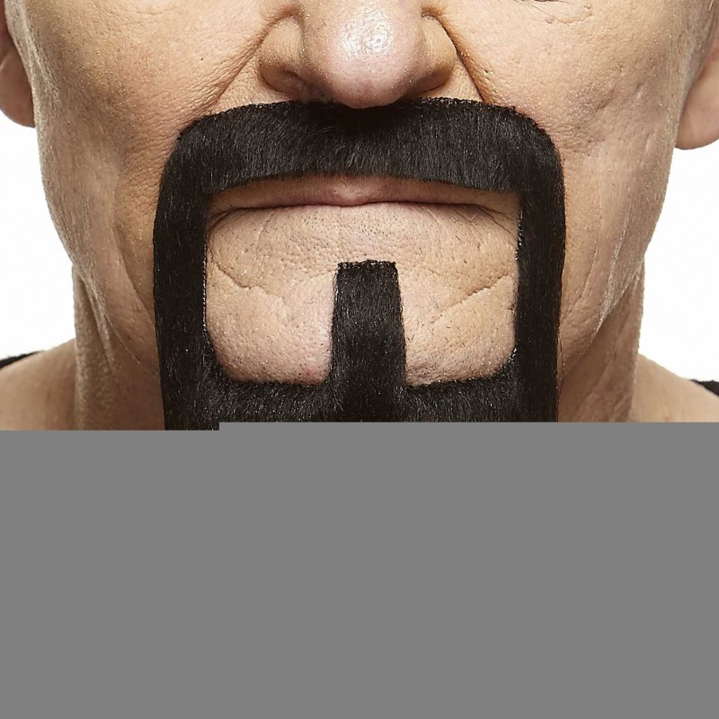 Mustache and beard, black