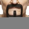 Mustache and beard, black
