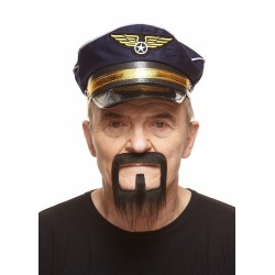 Mustache and beard, black