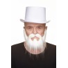 Mustache and beard, white