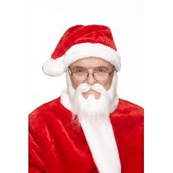 Mustache and beard, white