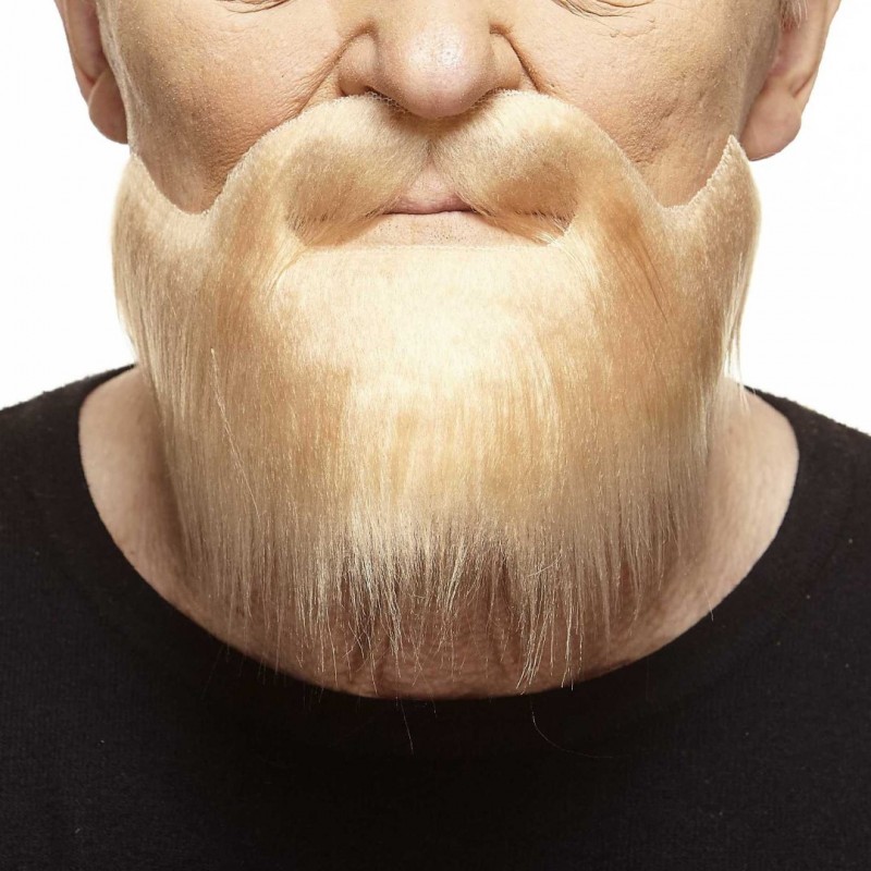 Mustache and beard, blond