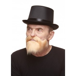 Mustache and beard, blond