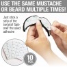 Mustaches Double-Sided "3M" Self-Adhesive Medical Plaster for Fake Beards, Mustaches, Eyebrows and Sideburns (10 pack)