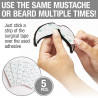 Mustaches Double-Sided "3M" Self-Adhesive Medical Plaster for Fake Beards, Mustaches, Eyebrows and Sideburns (5 pack)